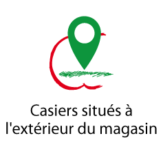 Casiers situés à l'extérieur du magasin